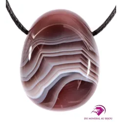 Pierre percée en Agate Botswana