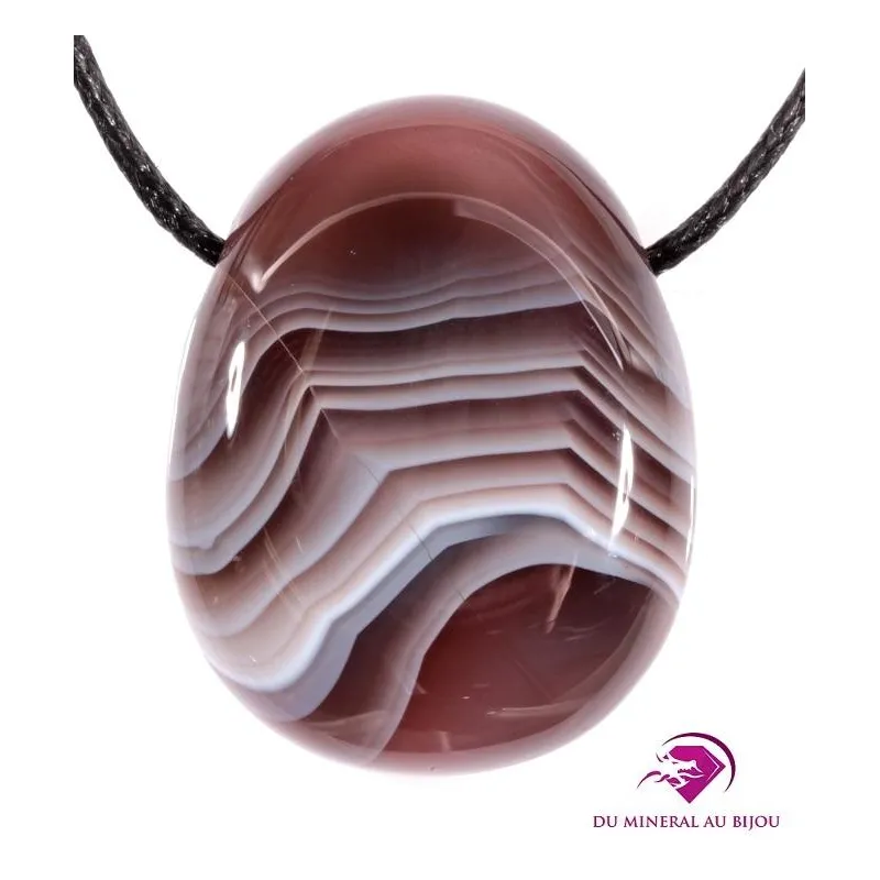 Pierre percée en Agate Botswana