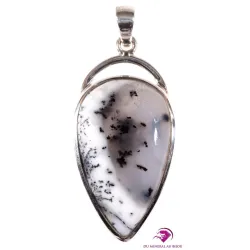 Pendentif en Agate dendritique Ref : penagd1