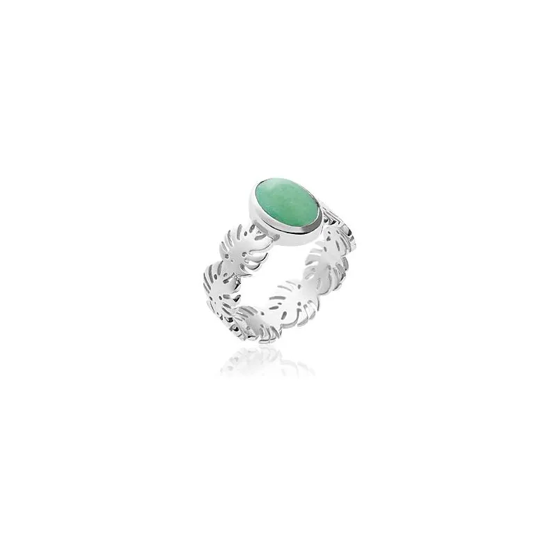 Bague en Aventurine et Argent Ref : bagava3