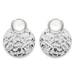 Boucles d'oreilles en Pierre de Lune et Argent Ref : bopla2