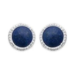 Boucles d'oreilles en Lapis Lazuli et Argent Ref : bolla1