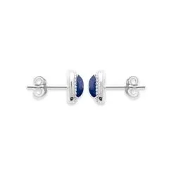Boucles d'oreilles en Lapis Lazuli et Argent Réf : BOLLA2