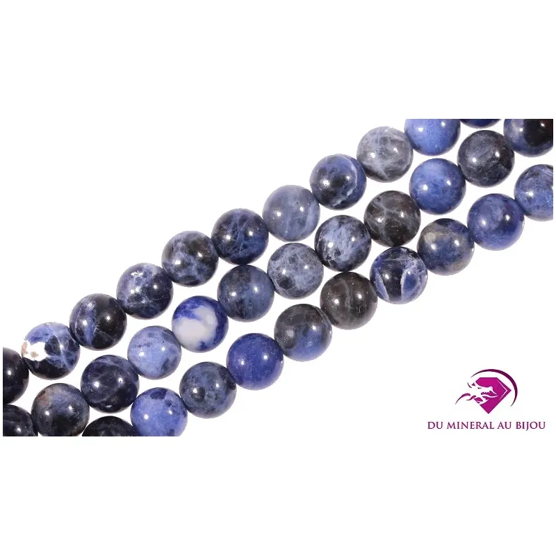 Perles en Sodalite de 6mm