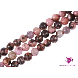 10 Perles rondes Rhodonite 6mm