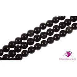 10 Perles rondes Obsidienne Œil Céleste 6mm