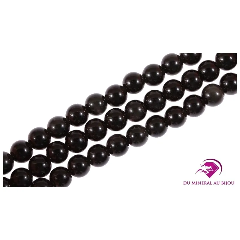 10 Perles rondes Obsidienne arc-en-ciel 6mm