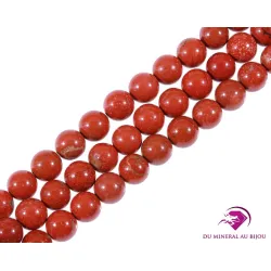 Perles rondes Jaspe rouge 6mm