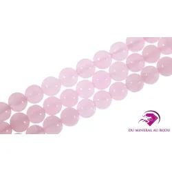 10 Perles rondes de Quartz rose 6mm