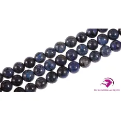10 Perles rondes de Dumortiérite 6mm