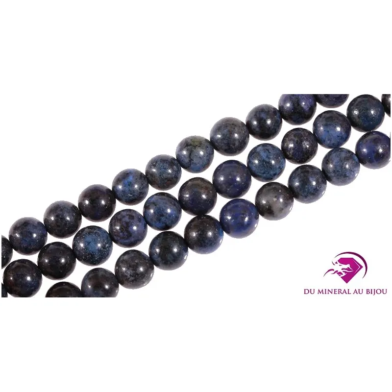 10 Perles rondes de Dumortiérite 6mm