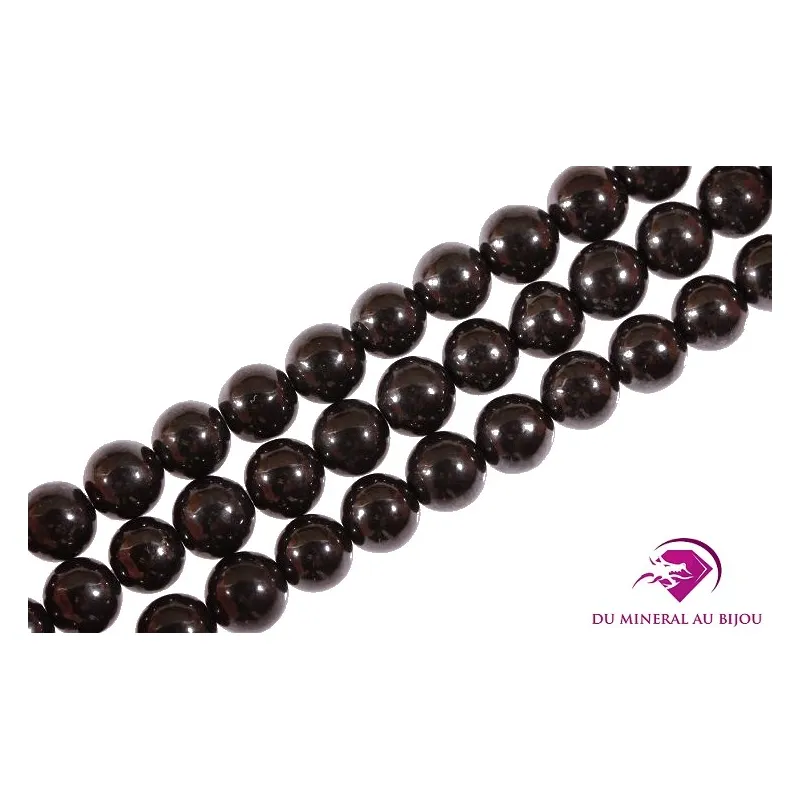 10 Perles rondes de Shungite 6mm