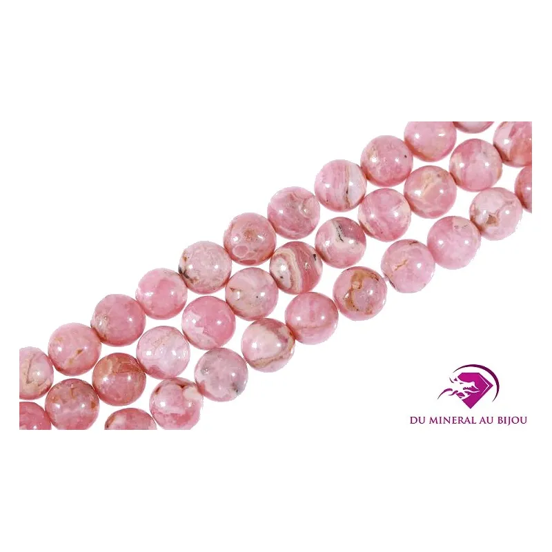 Perles rondes Rhodochrosite 6mm