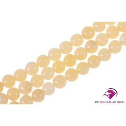 10 Perles rondes Calcite jaune 6mm