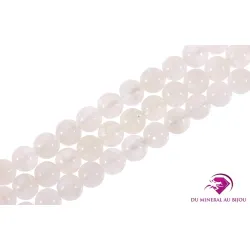 10 Perles rondes de Labradorite blanche 6mm
