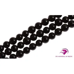 10 Perles rondes Tourmaline noire 6mm