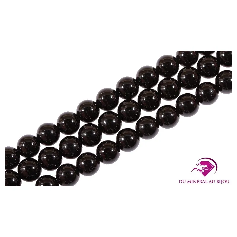 10 Perles rondes Onyx 6mm