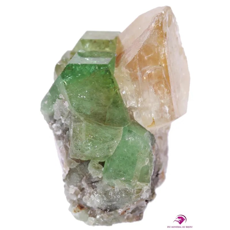 Grenat tsavorite et diopside de Tanzanie