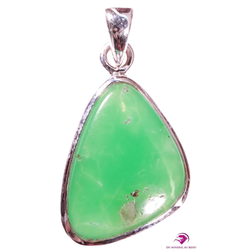 Pendentif en Chrysoprase et Argent 925