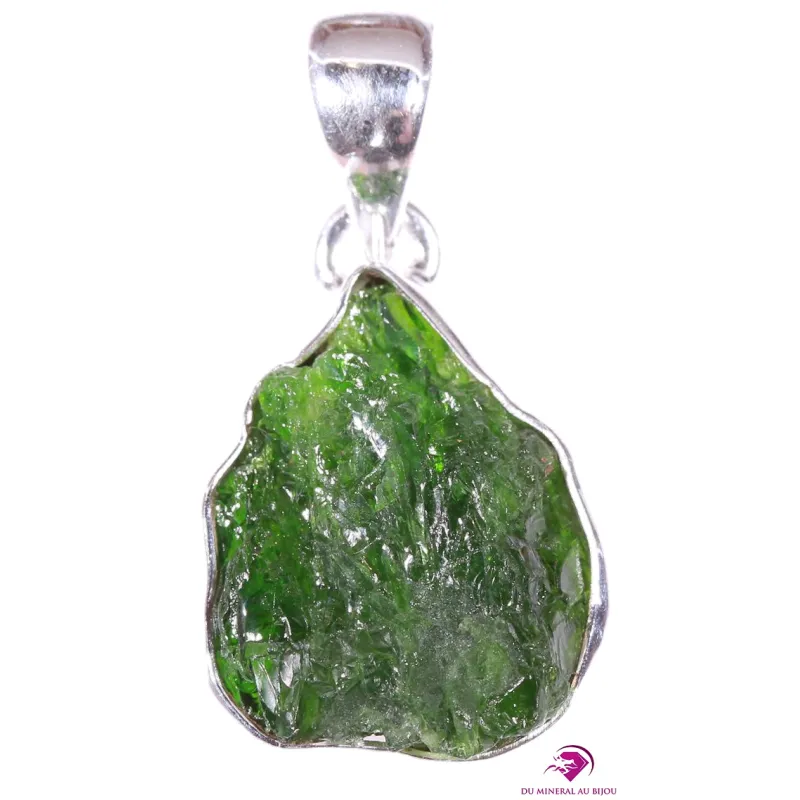 Pendentif en Diopside et Argent 925