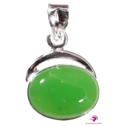 Pendentif en Chrysoprase et Argent 925