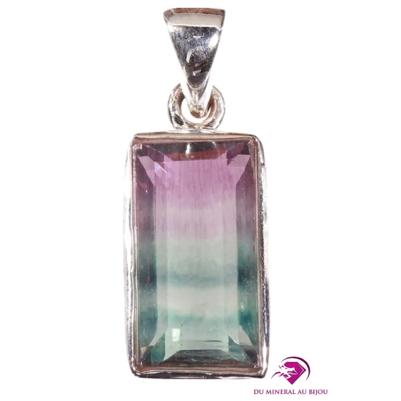 Pendentif en Fluorine multicolore