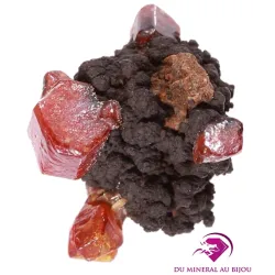Vanadinite sur Goethite
