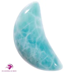 Cabochon lune en Larimar