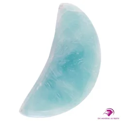 Cabochon lune en Larimar