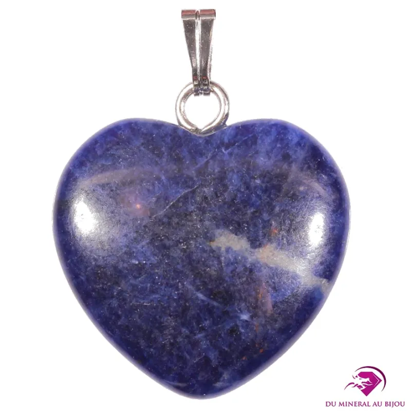 Pendentif cœur en Sodalite