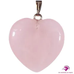 Pendentif cœur en quartz rose