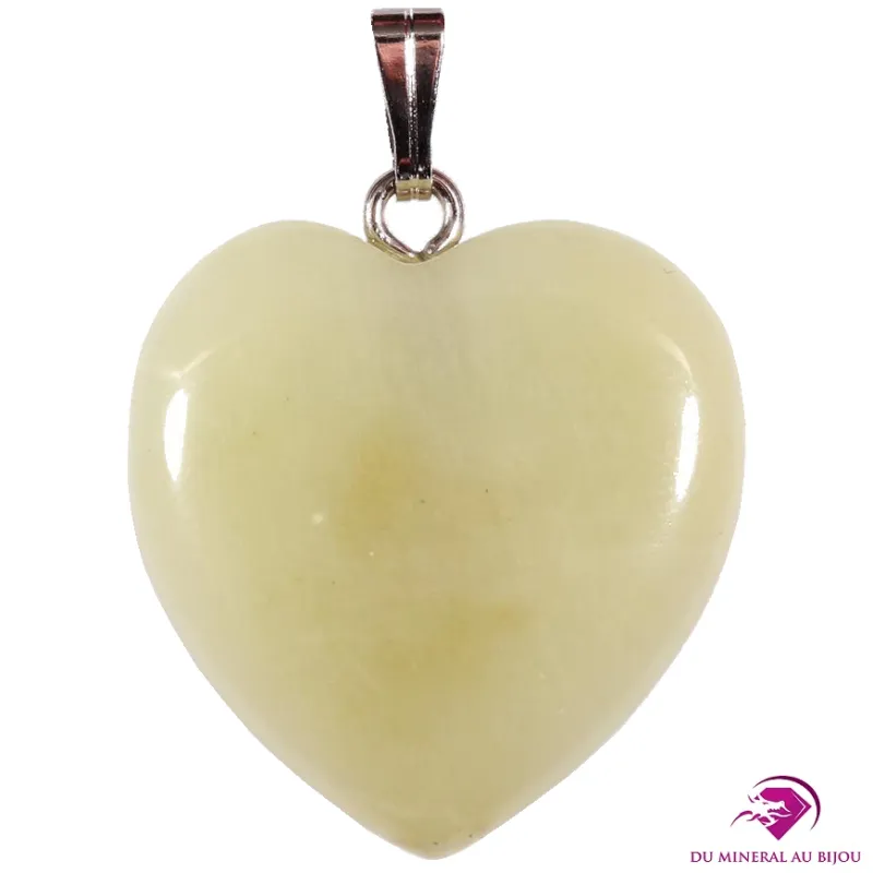 Pendentif cœur en Jade