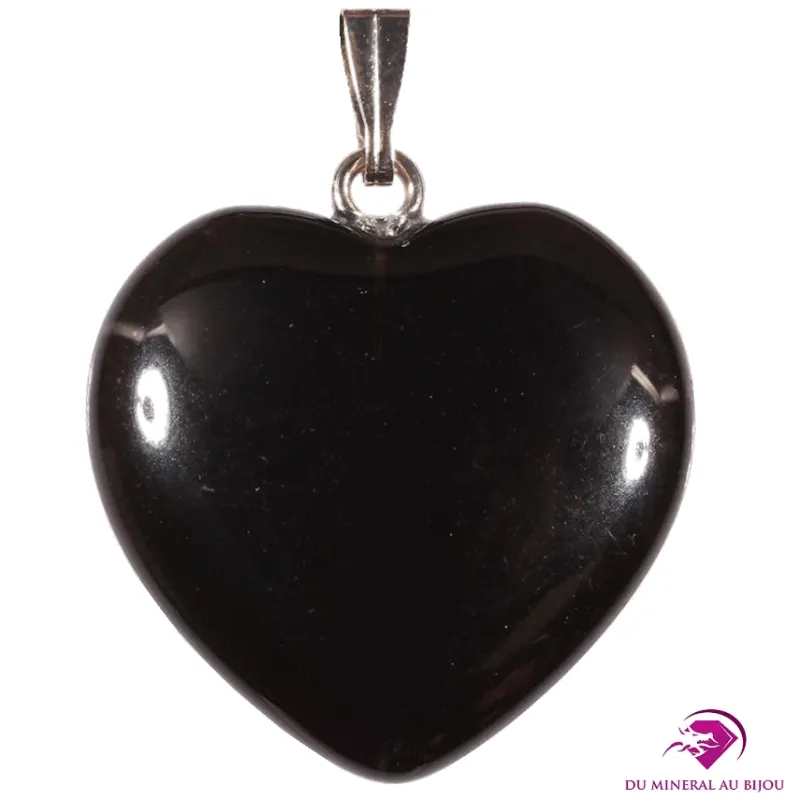 Pendentif cœur en Onyx