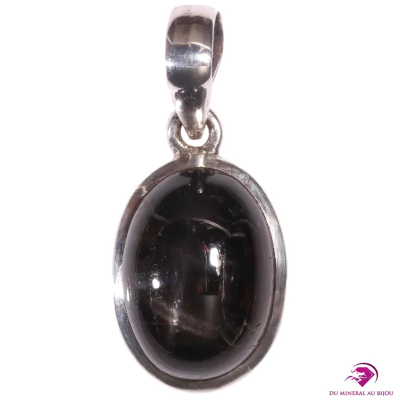 Pendentif en Blackstar, Diopside étoilée Pendentif en Blackstar, Diopside étoilée