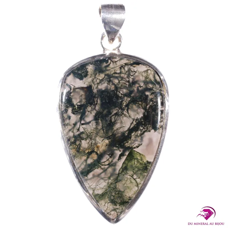 Pendentif en Agate mousse Pendentif en Agate mousse