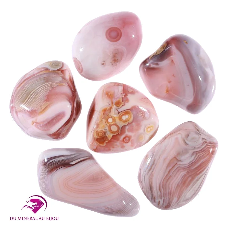 Agate Botswana rose roulée