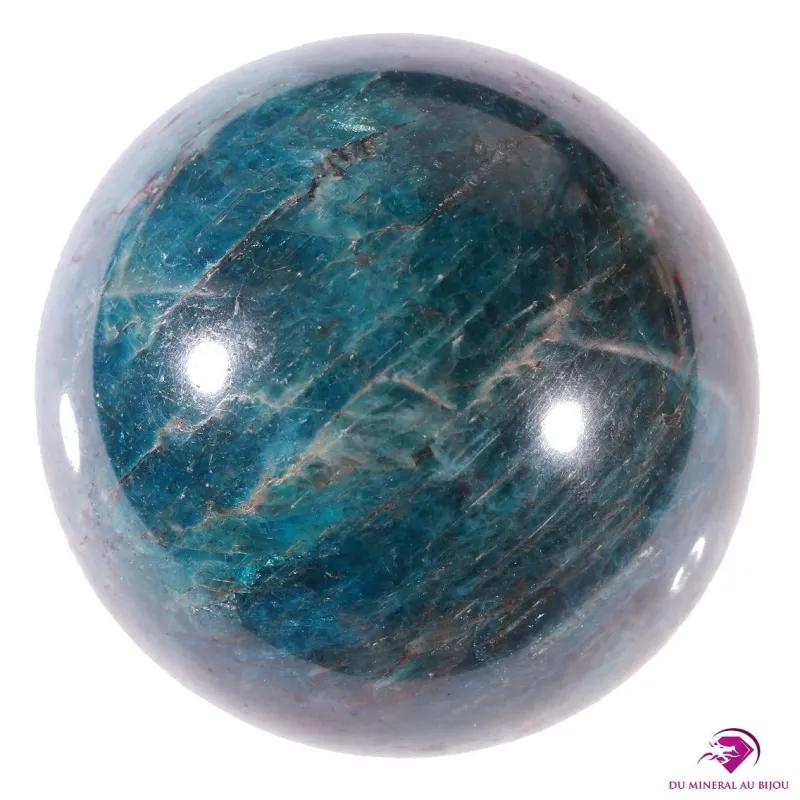 Sphère en Apatite bleue de Madagascar