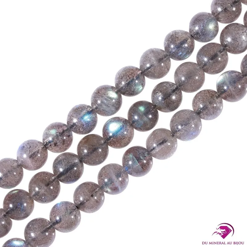 Perles rondes 8mm en Labradorite