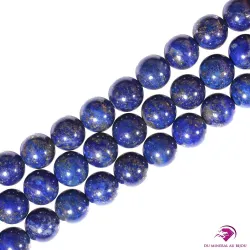 5 Perles rondes de Lapis Lazuli 8mm