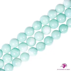 Perles rondes d'Amazonite 8mm