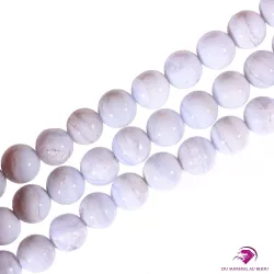 Perles rondes de Calcédoine 8mm