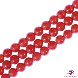 Perles rondes de Cornaline 8mm