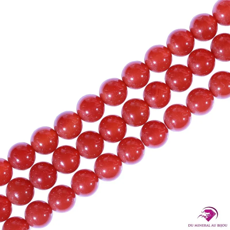 Perles rondes de Cornaline 8mm