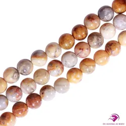 Perles rondes Agate crazy lace 8mm