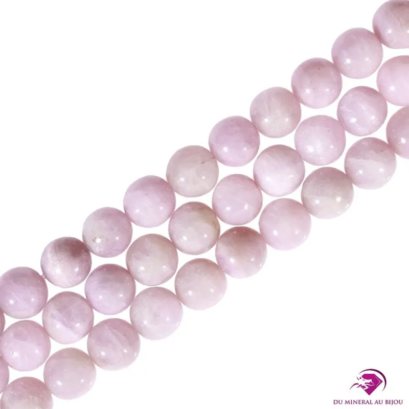 5 Perles rondes Kunzite 8mm