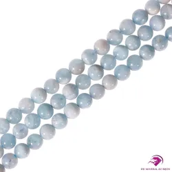 Perles rondes Aigue marine 6mm
