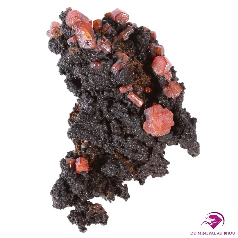 Vanadinite sur Goethite