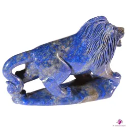 Sculpture de lion en lapis lazuli