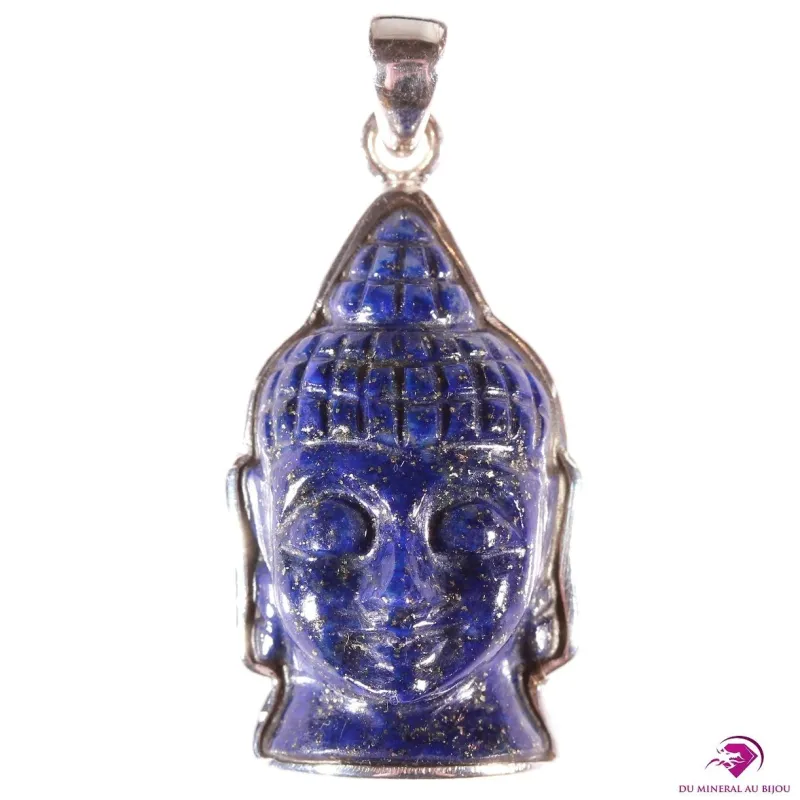 Pendentif Bouddha en Lapis-Lazuli et Argent 925