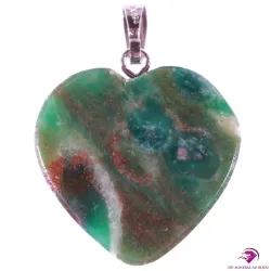 Pendentif coeur en Rubis Zoïsite